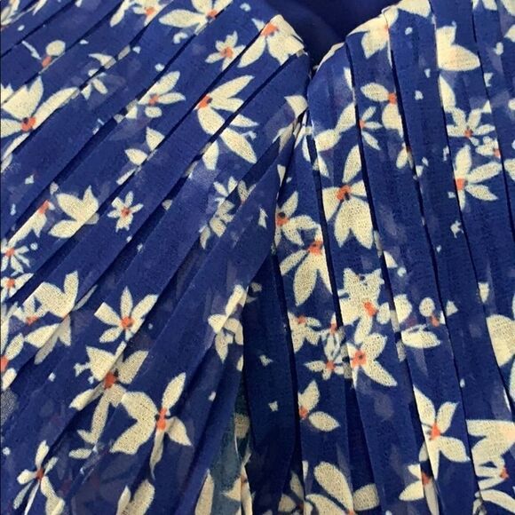 NWT La Madison Talulah Mediterranean Minx Midi Blue Margarita Floral Dress Sz XS - Picture 7 of 7